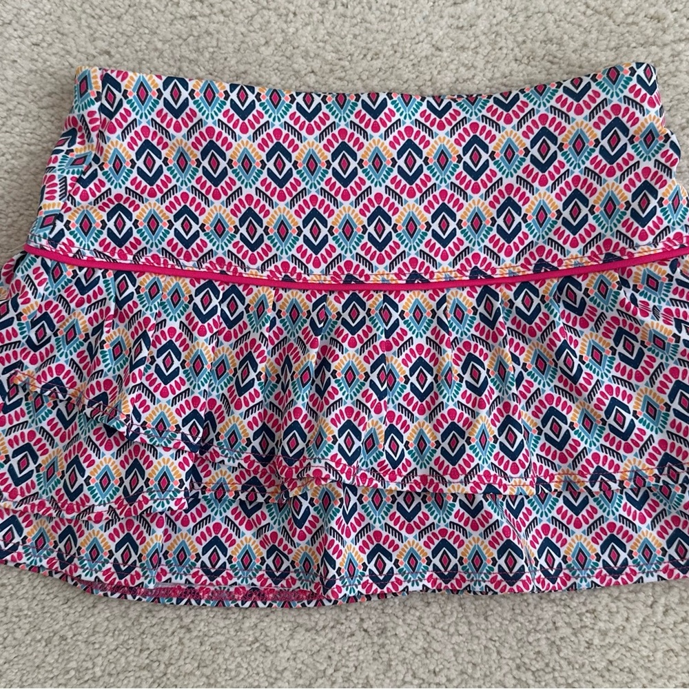 Lucky in Love Pink and Blue Bubble Mini Skirt